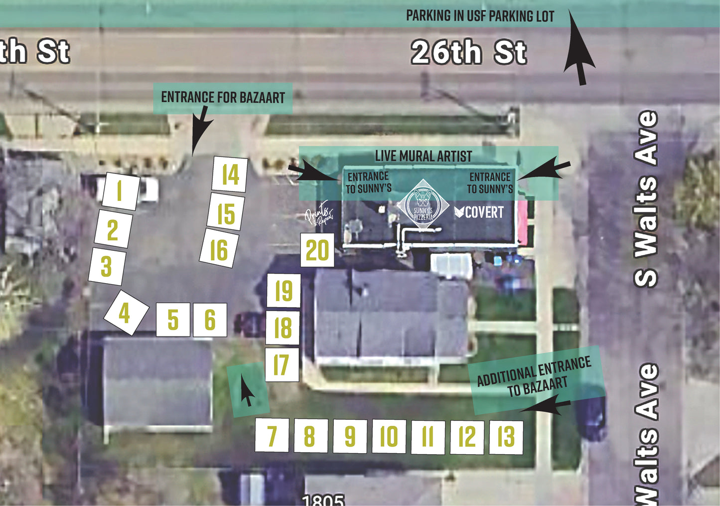 Event layout for vendors