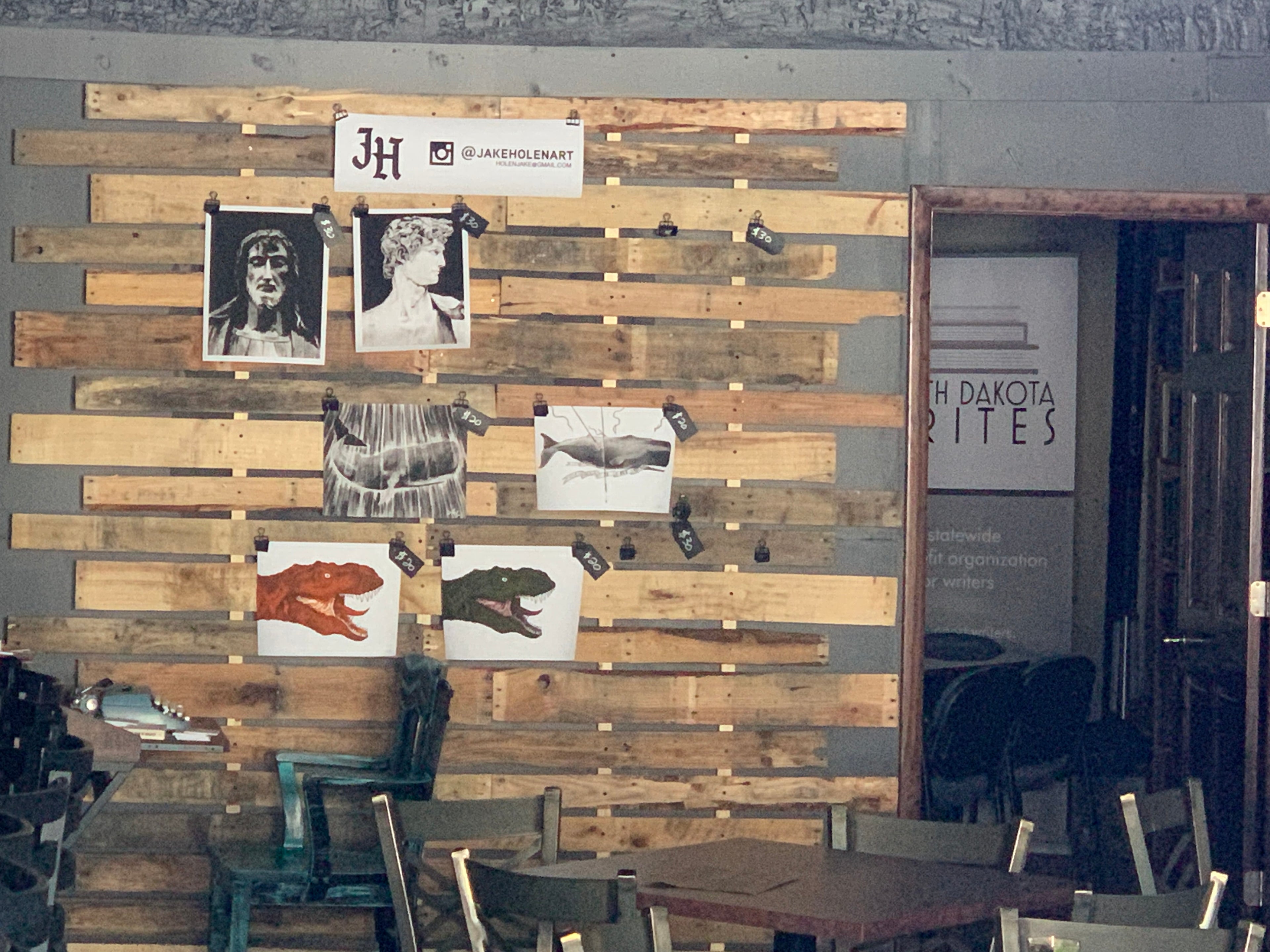 artwork for sale at a local business